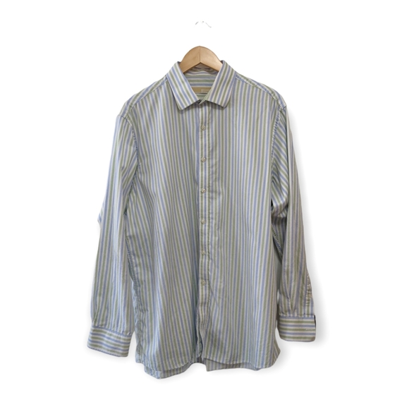 MICHAEL Michael Kors Striped Button-Up Shirt Multi, 17 34/35 - Picture 1 of 7